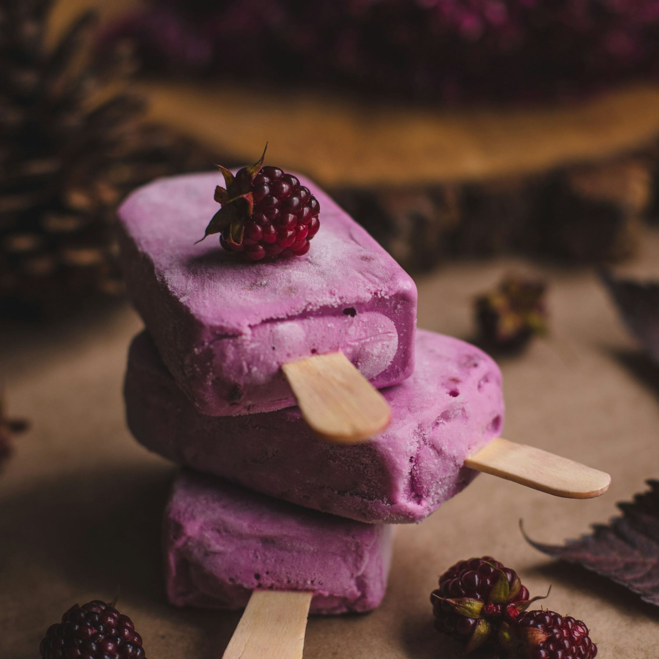 A stalk of ice creams